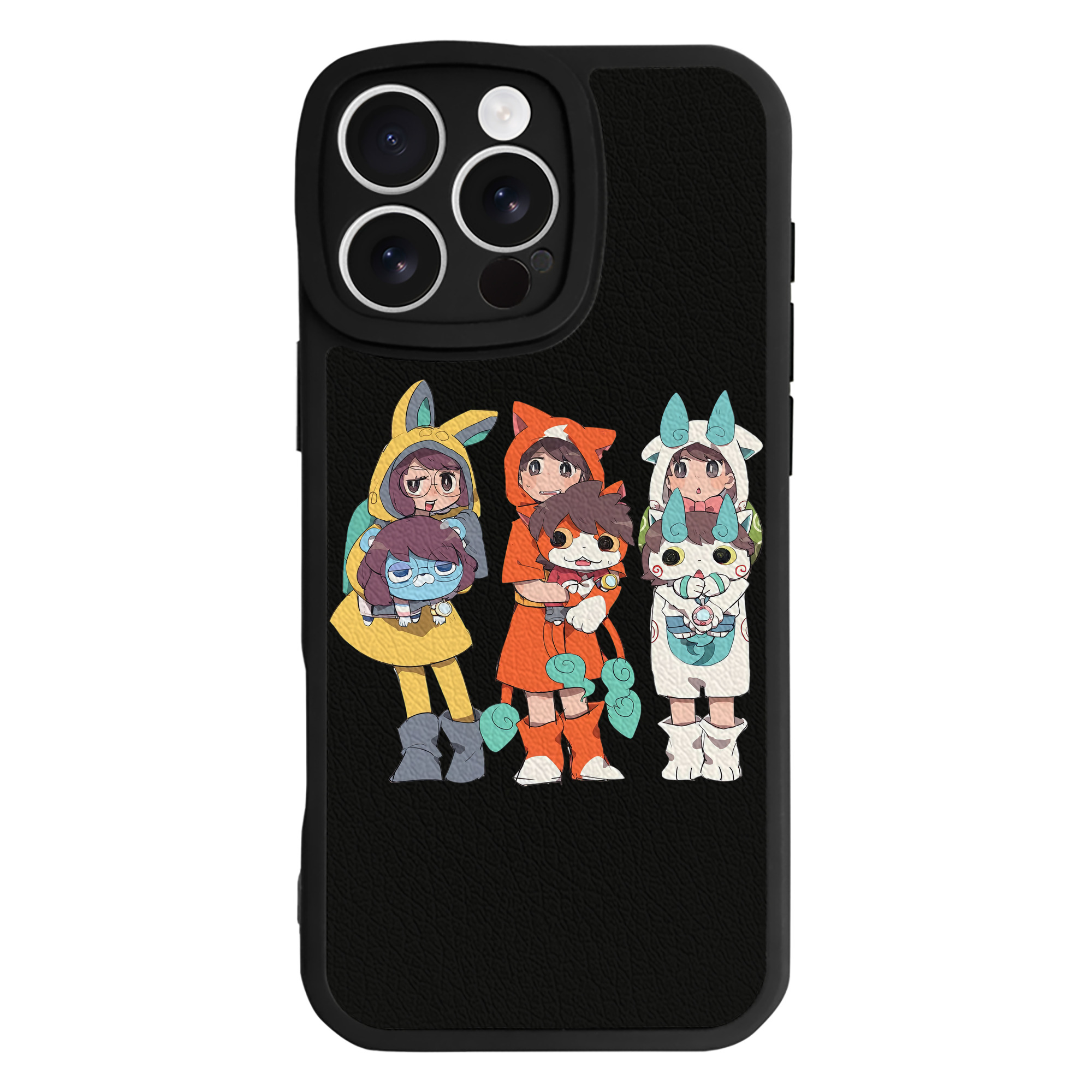 （画像用） 妖怪ウォッチ Yo-kai Watch 【iPhone 16シリーズ対応】シリコンスマホケース（レザー調） 材質：シリコン